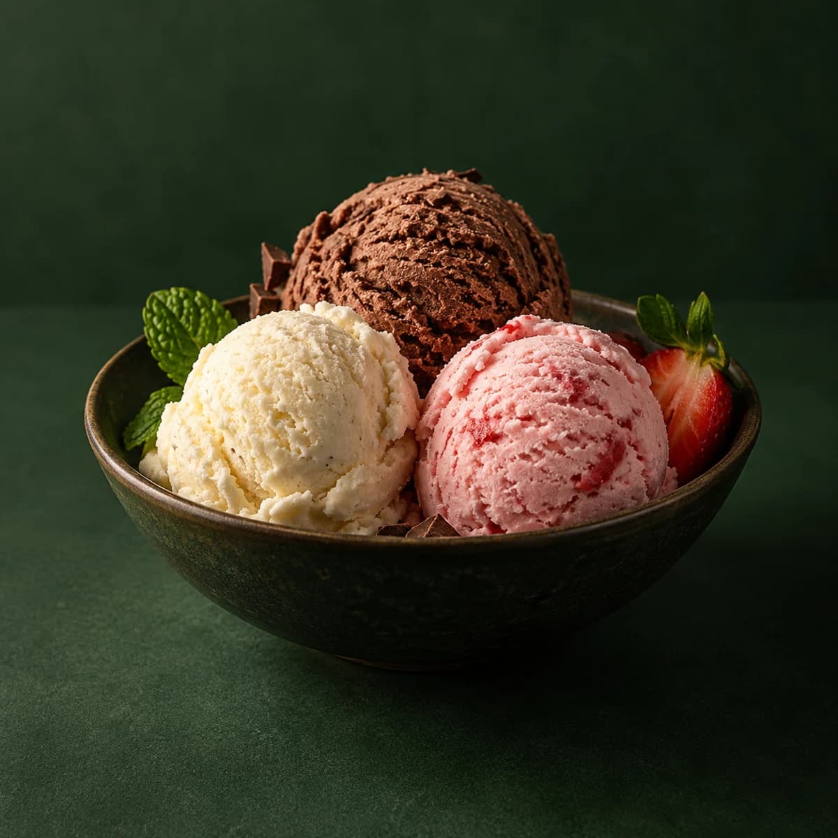 Illustrative ice cream scoops